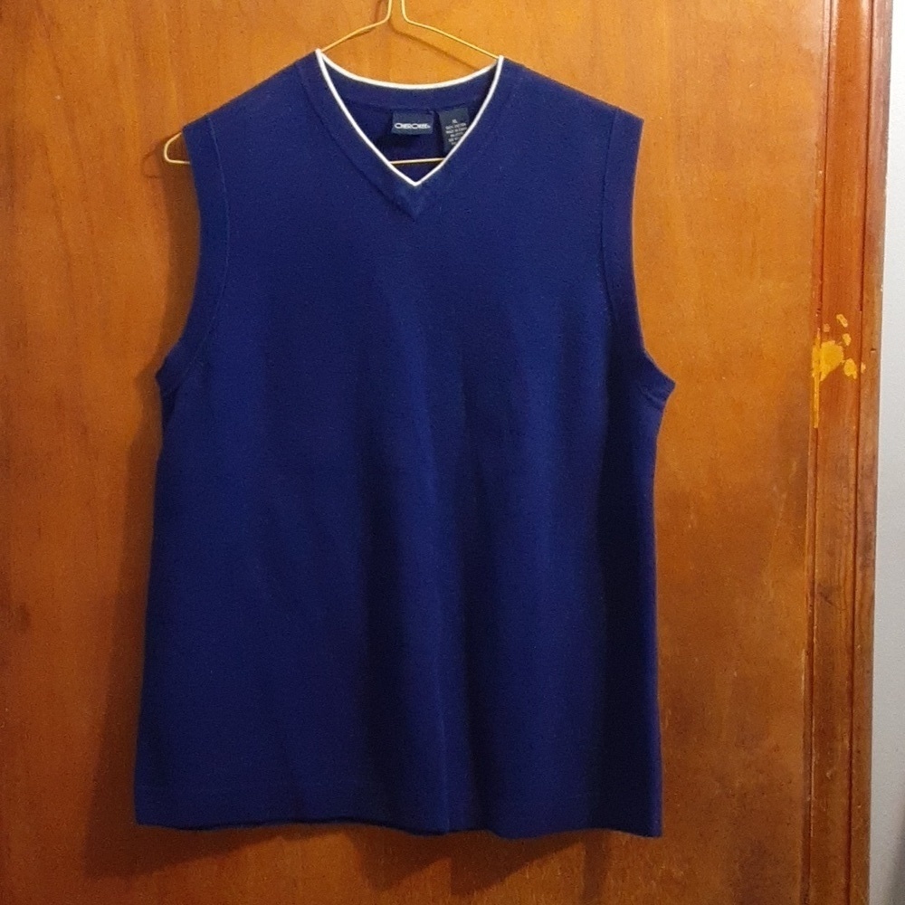 Cherokee Men's Vest Blue Size XL Academy 100% Cotton Preppy